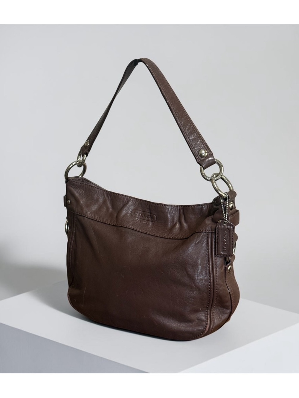 Authenticated Coach Vintage Zoe Glove-Tanned Leather Shoulder Bag in Brown! COA! - Picture 3 of 13